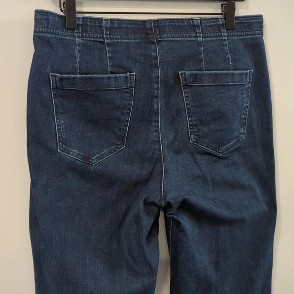 Pilcro Dark Blue Flare & Wide Leg Jeans - Picture 6 of 14